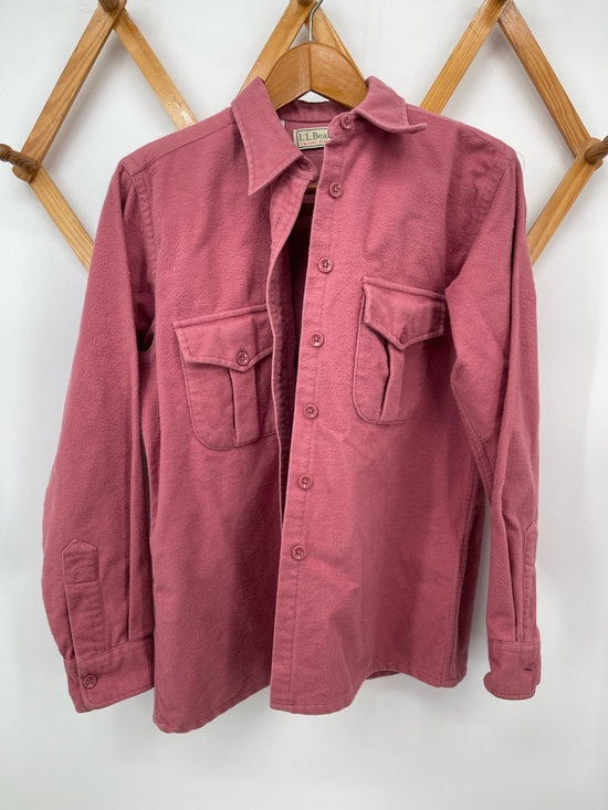 L.L. Bean Tops - L.L. Bean Dusty Rose Chamois Shirt Jacket